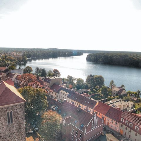 Luftaufnahme von der Altstadt von Strausberg